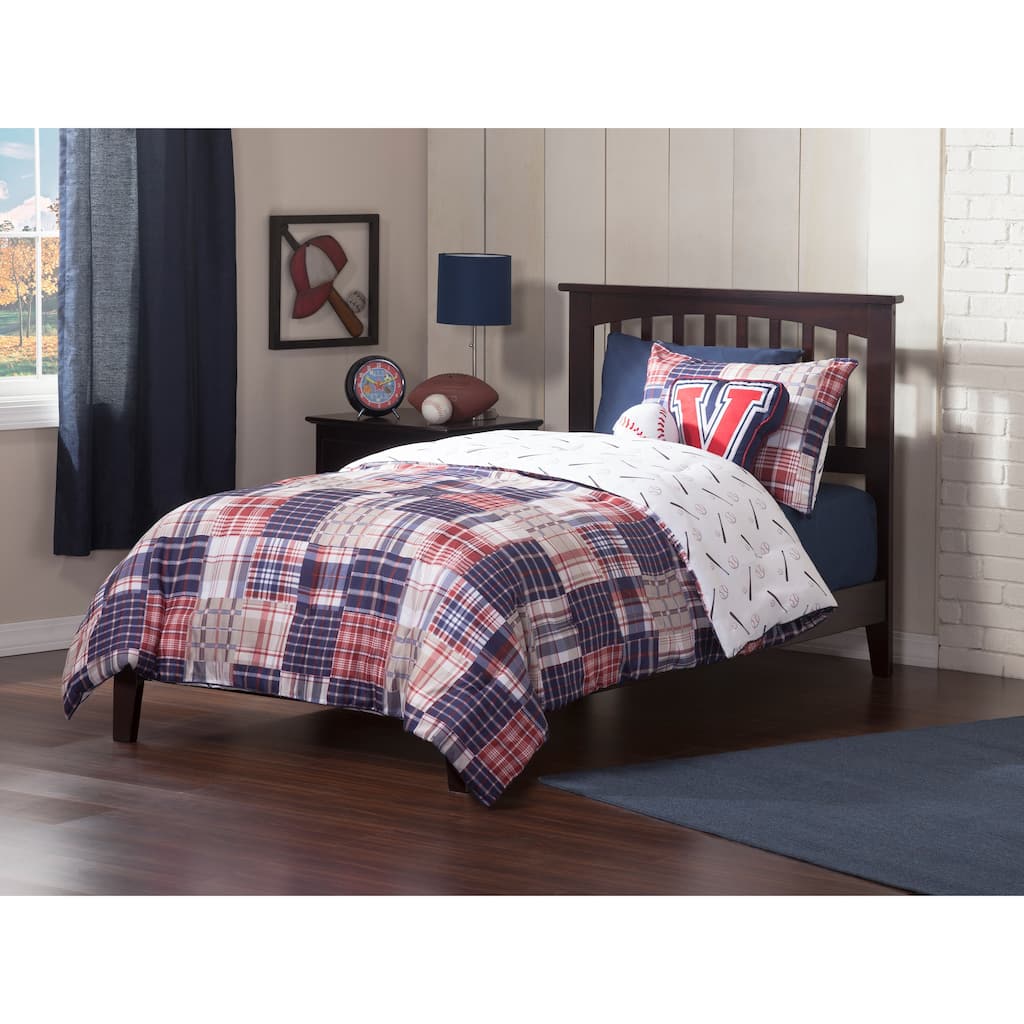 Mission Platform Bed with USB Charging Station in Espresso