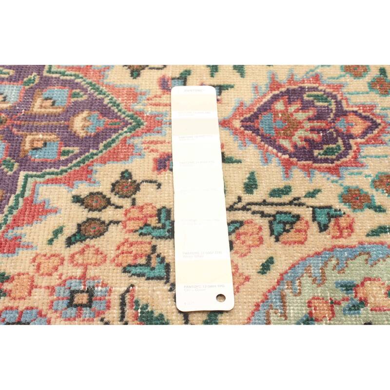 ECARPETGALLERY Hand-knotted Antalya Vintage Cream Wool Rug - 3'0 x 4'9