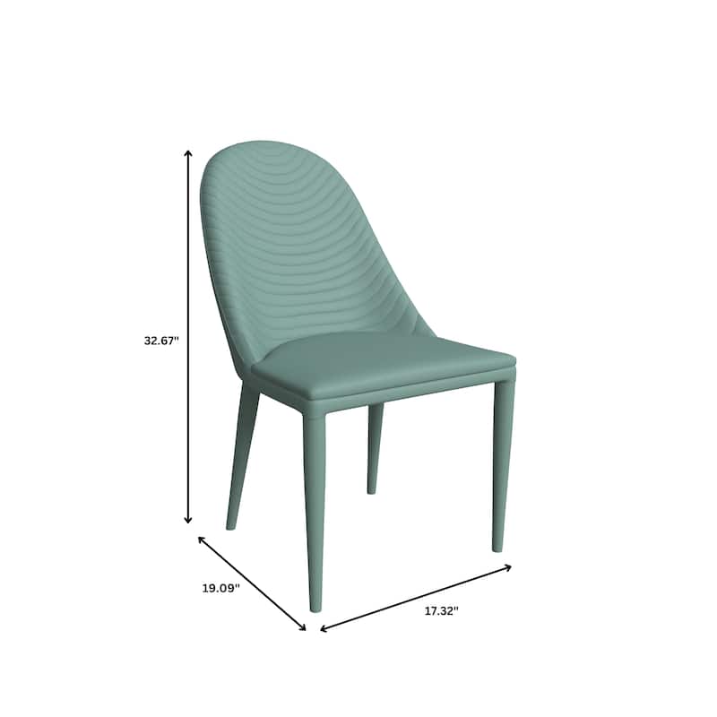 Seville Dining Chair Upholstered in Leather with Iron Legs Set of 4