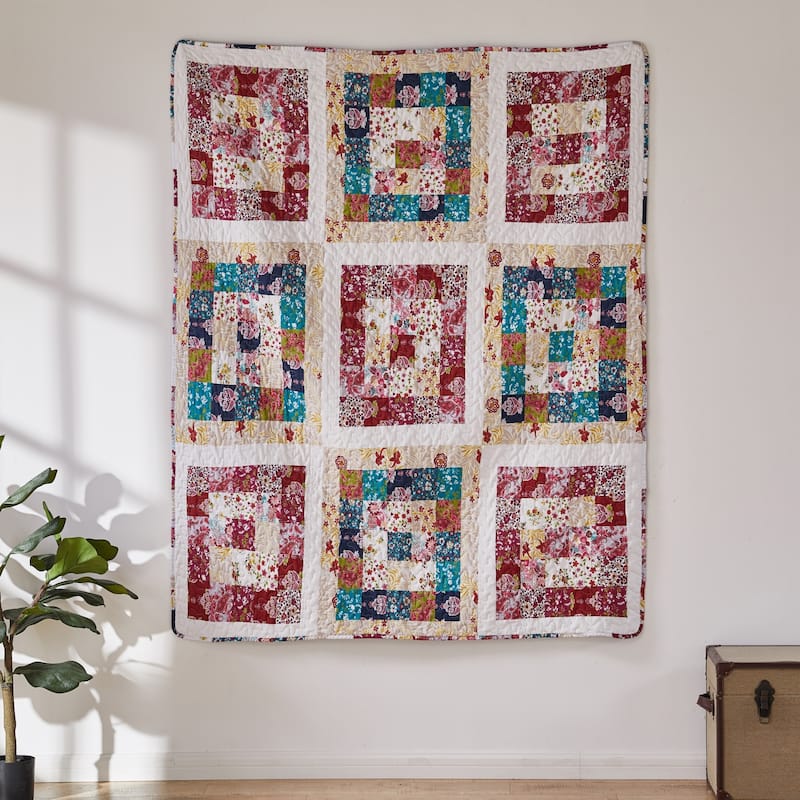Greenland Home Fashions Harmony Quilted Throw Blanket
