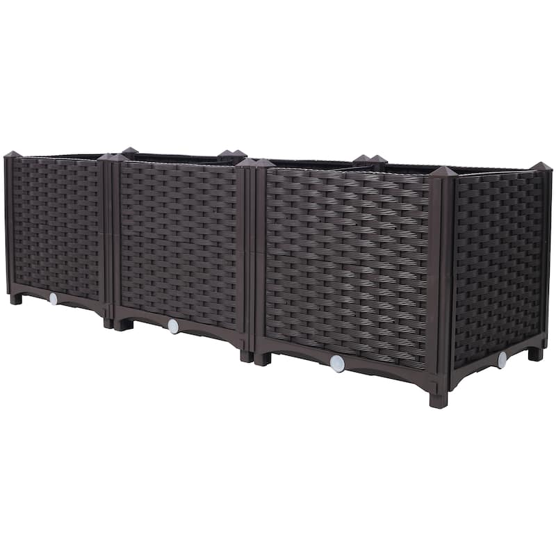 Portable Vegetable & Flower Planter Box, for Patio, Balcony, Backyard