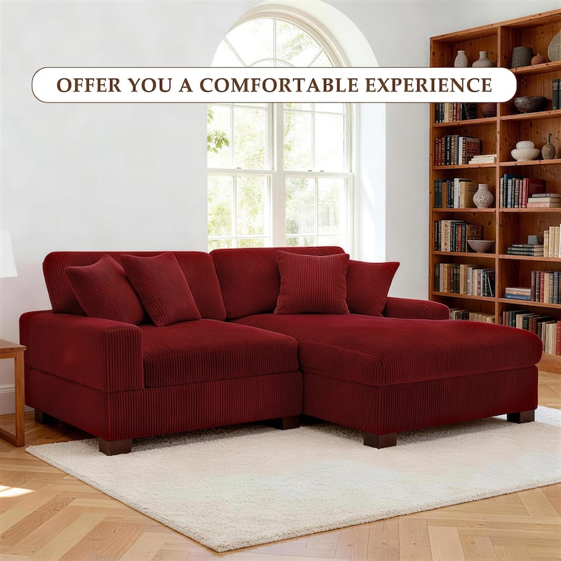 Oversized L-shaped Modular Sectional Sofa with Chaise Lounge