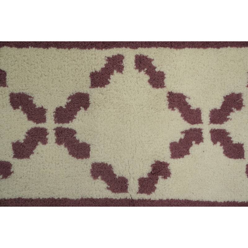 Hand Knotted Oriental 100% Wool Carpet Modern All-Over Purples Gabbeh Area Rug - 9' 1'' X 6' 2''
