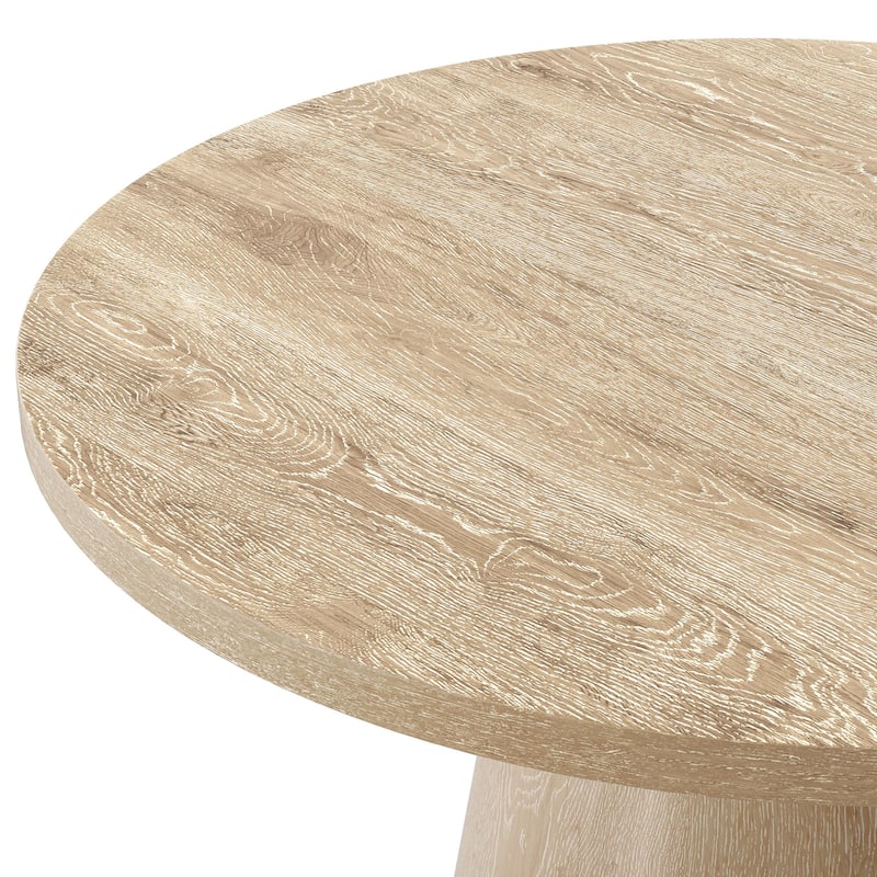 Furniture of America Vitten Modern 2-Piece Solid Wood Round Accent Table Set