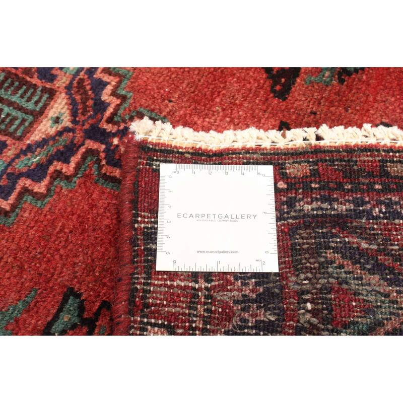 ECARPETGALLERY Hand-knotted Andelz Red Wool Rug - 2'11 x 6'0