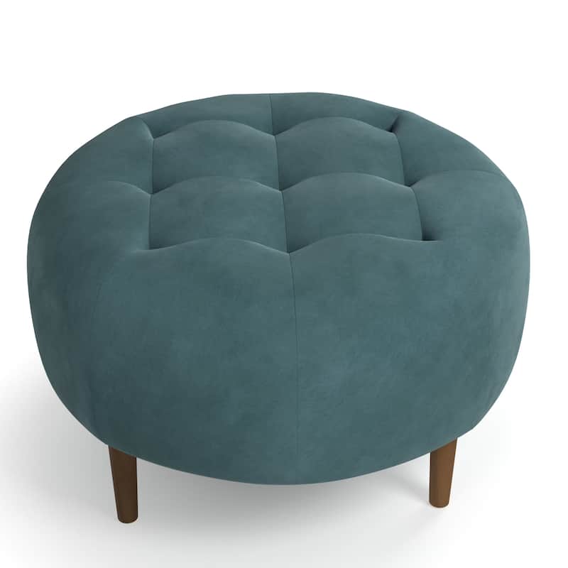 Bloomfield Round Velvet Ottoman