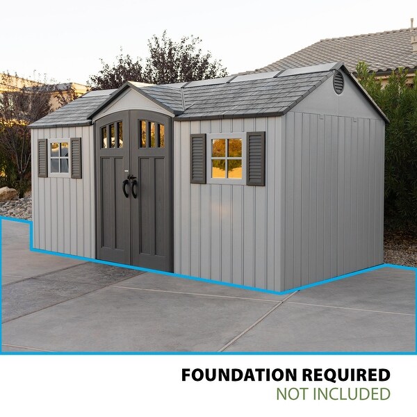 sea☆ ライトグレーXS Lifetime 15 Ft x 8 Ft Outdoor Storage Shed (60406) - On Sale