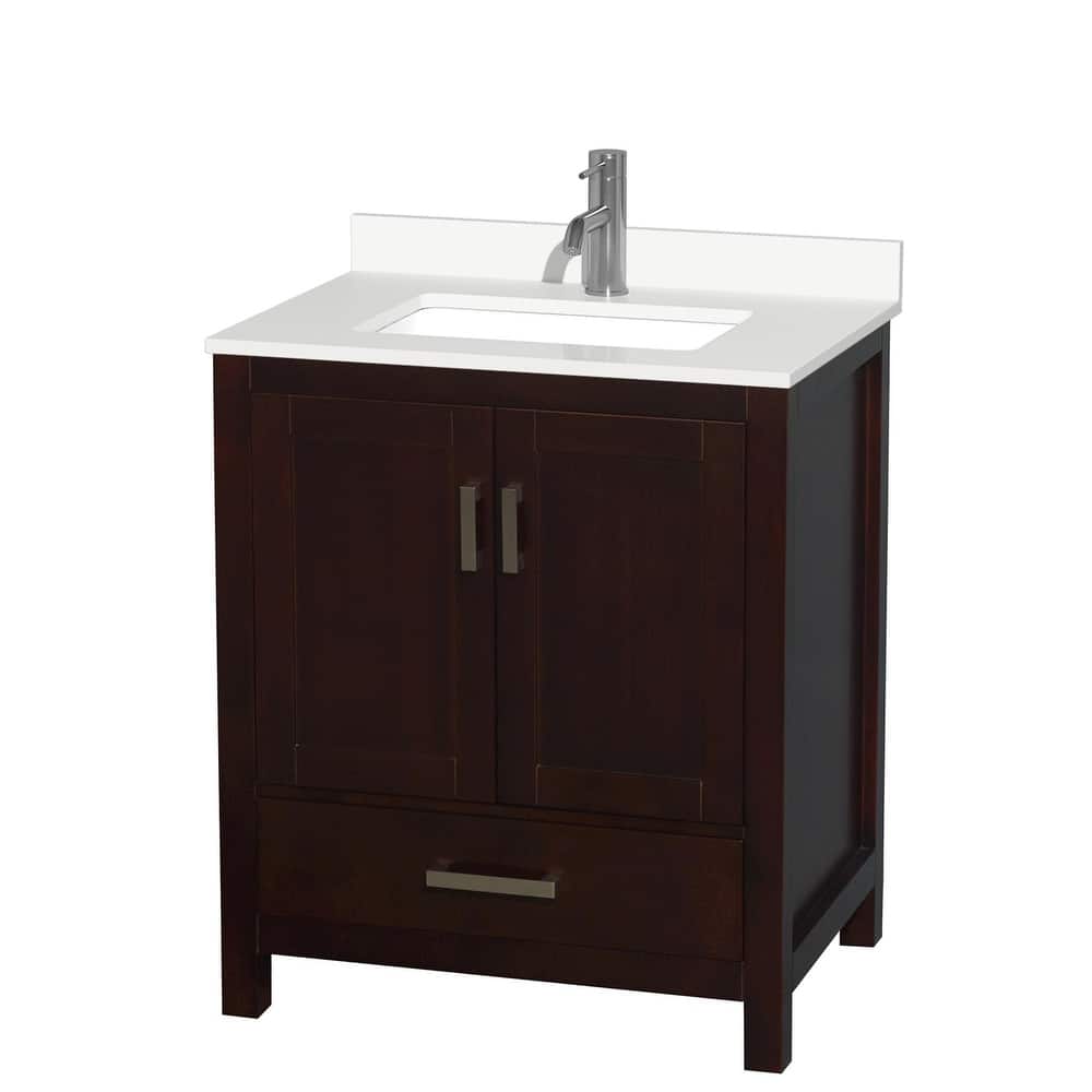 Wyndham Collection WCS141430S-QTZ-UNSMXX Sheffield 30" Free Standing