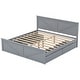 preview thumbnail 17 of 33, Wooden Bedframe with Four Storage Drawers and Support Legs, Platform Bed - No Box Spring Needed, for Kids Teens Bedroom