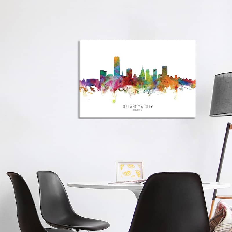 iCanvas "Oklahoma City Skyline" by Michael Tompsett Canvas Print - 26x40x1.5