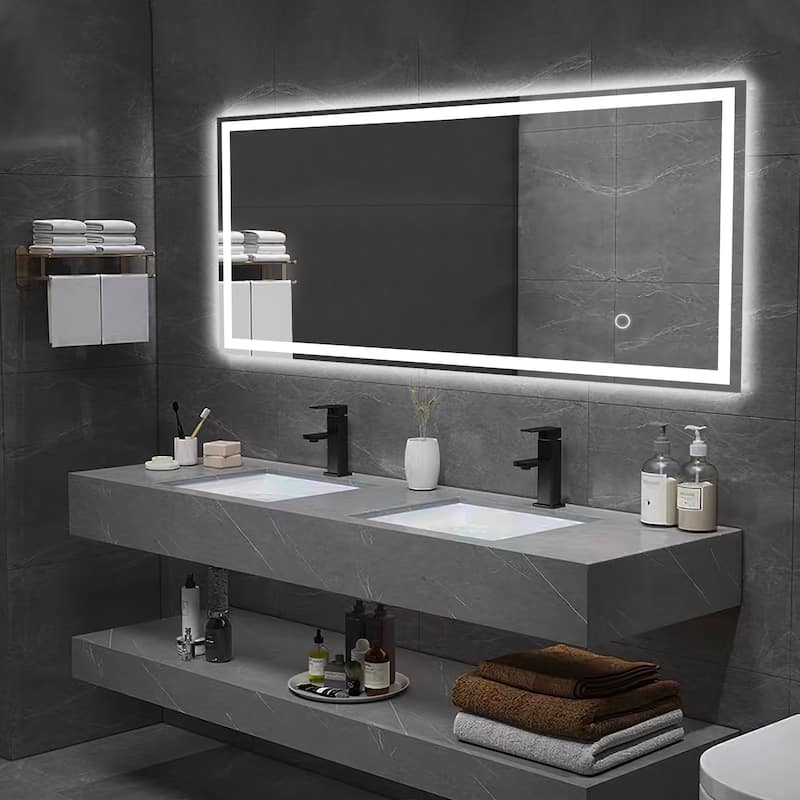 Full-length LED Illuminated Bathroom Vanity Floor Mirror