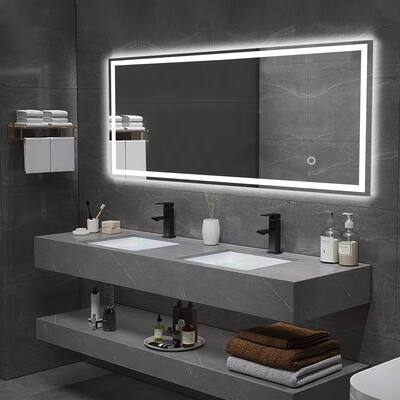 Full-length LED Illuminated Bathroom Vanity Floor Mirror