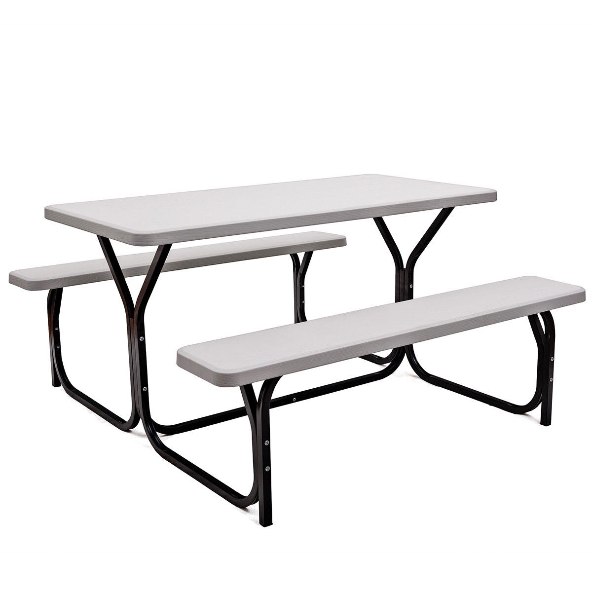 Shop Costway Picnic Table Bench Set Outdoor Backyard Patio Garden