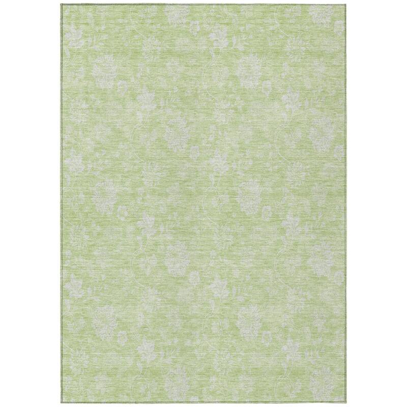 HomeRoots Floral Transitional Rectangle Outdoor Rug