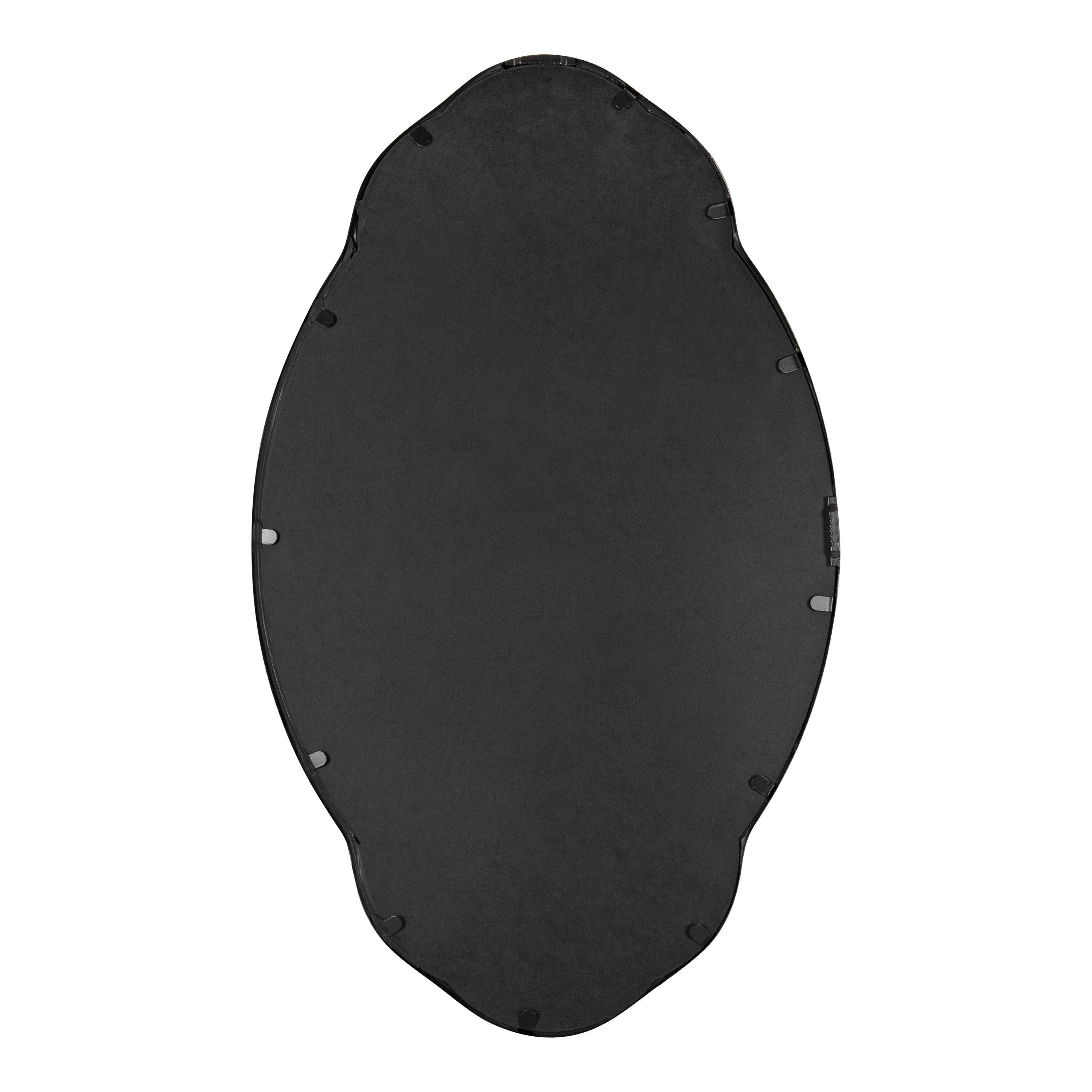 Kate and Laurel Magritte Scalloped Oval Wall Mirror On Sale Bed Bath   Beyond 31292373