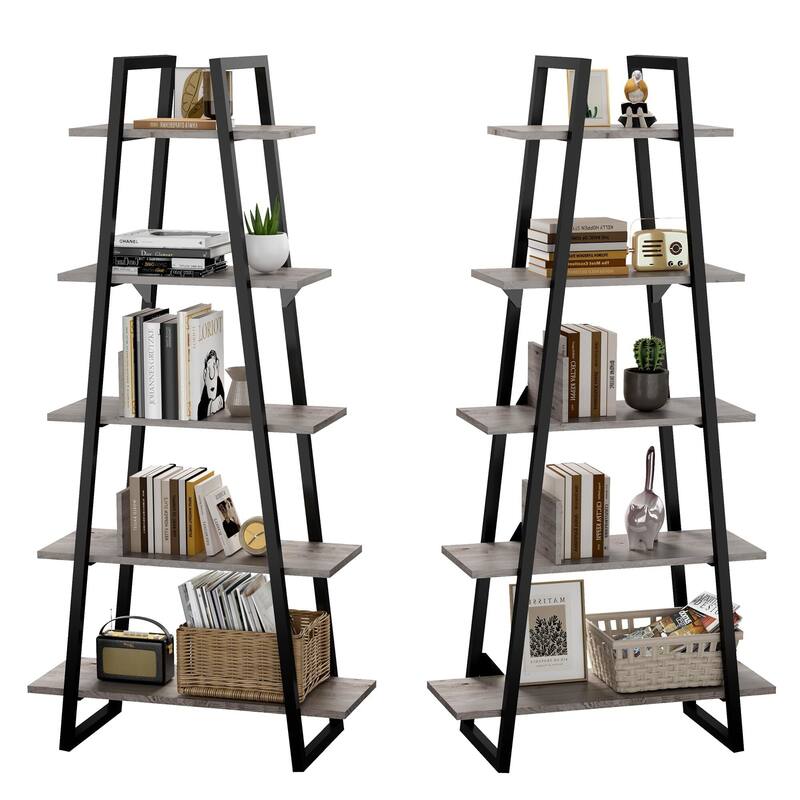 5 Tier Ladder Bookshelf
