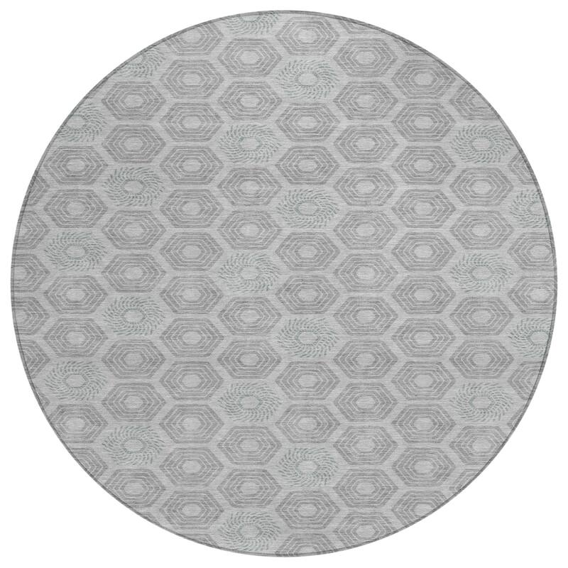 Machine Washable Indoor/ Outdoor Modern Hugoton Chantille Rug