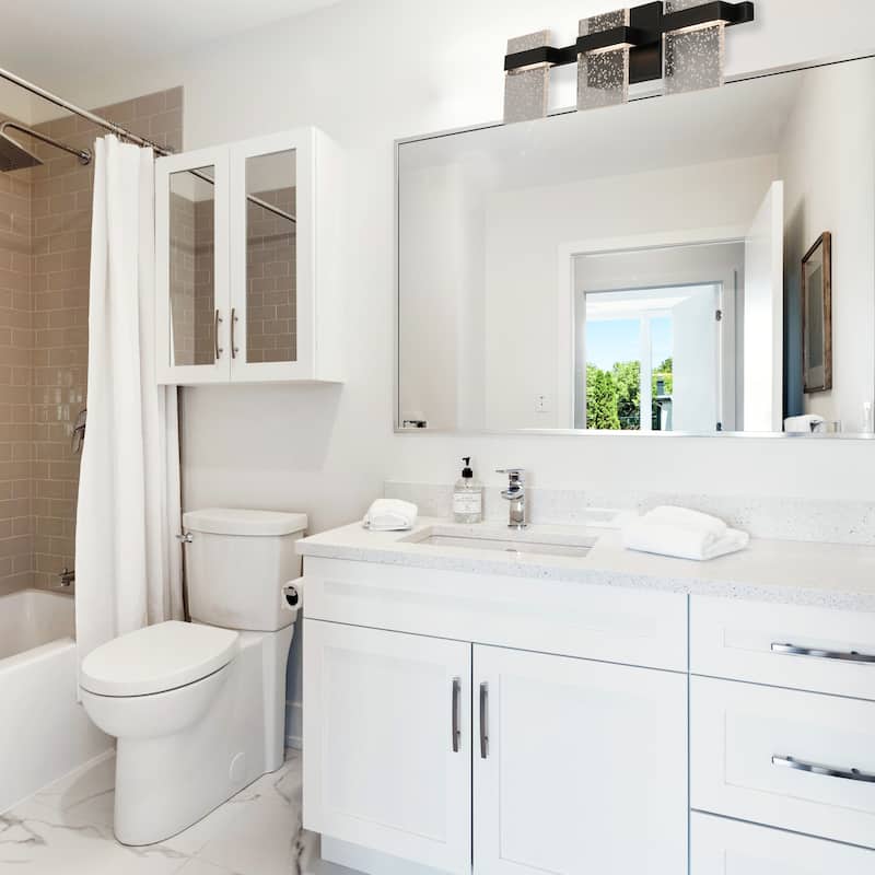 Madrona 3-light LED Bath and Vanity Light with Clear Seedy Acrylic