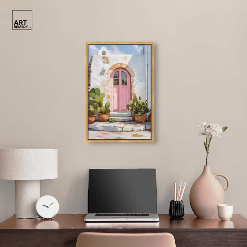 Pink Door I Canvas by Art Remedy