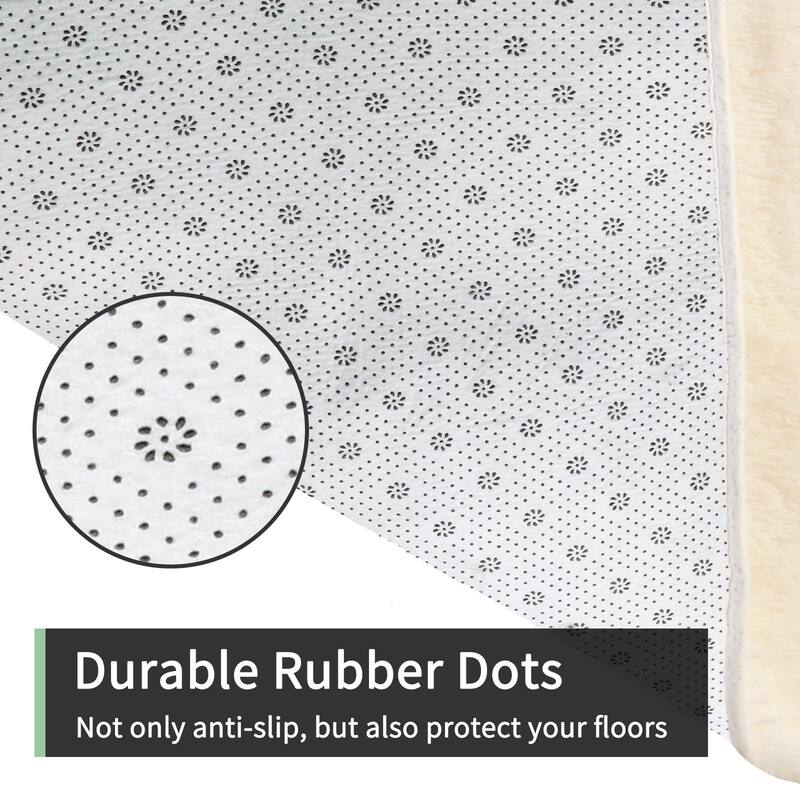 Area Rugs 8x10 Living Room, Large Area Rug Shag Shaggy Carpet Soft Plush Furry Bedside Rug, Machine Washable Area Rug - 6' x 7'