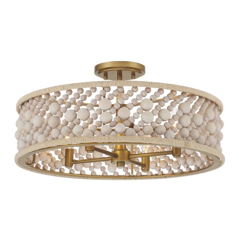 Minka Lavery 3645 Horsmore 4 Light 21" Wide Semi-Flush Drum Ceiling