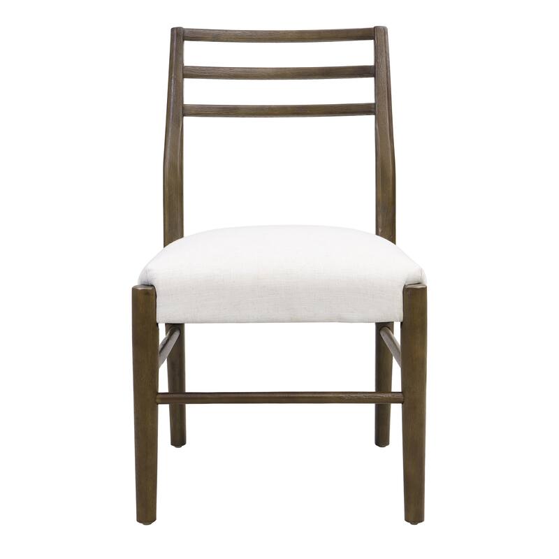 Fescue Fabric and Rubberwood Upholstered Dining Chairs (Set of 2) by Christopher Knight Home