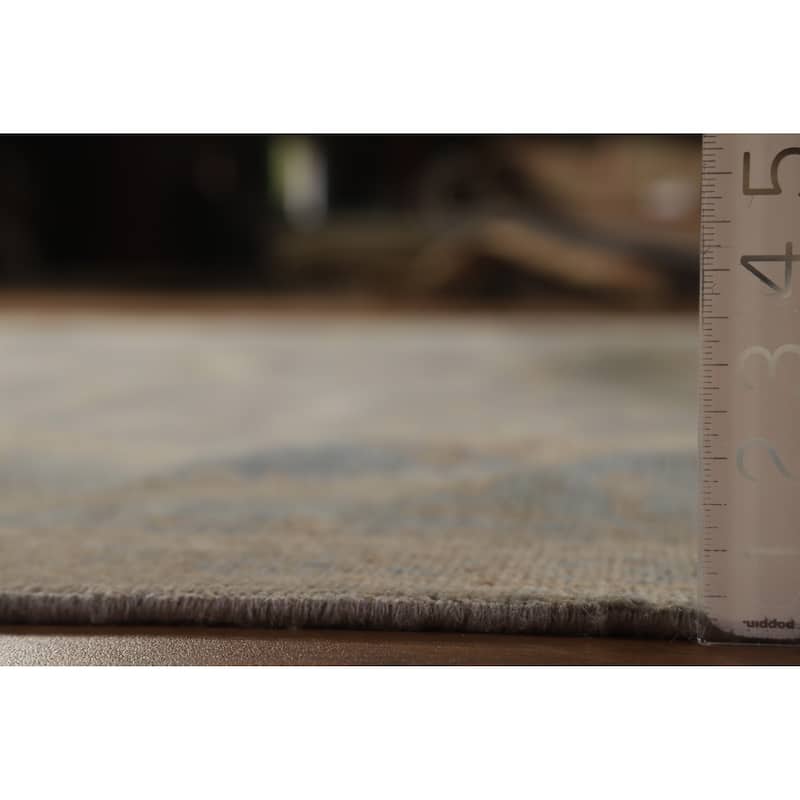 Hand Knotted Oriental 100% Wool Carpet Transitional All-Over Greys & Charcoal Oushak Area Rug - 12' 2'' X 8' 10''
