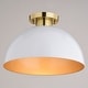 preview thumbnail 11 of 11, Devon 12.75-in W LED Compatible Mid-Century Modern Semi Flush Mount Ceiling Light