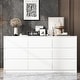 preview thumbnail 1 of 65, 63"W 9 Drawer Dresser Accent Dresser for Living Room Bedroom Chest White