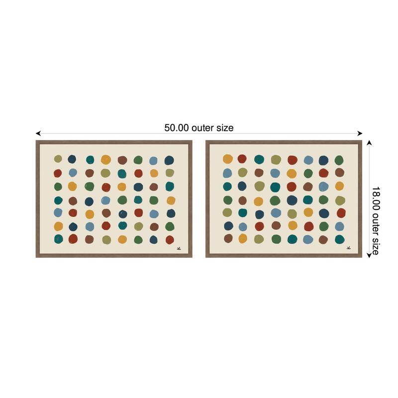 Kate and Laurel Walnut Meditation 3 2 Piece Framed Canvas Wall Art Set by Kelly Knaga