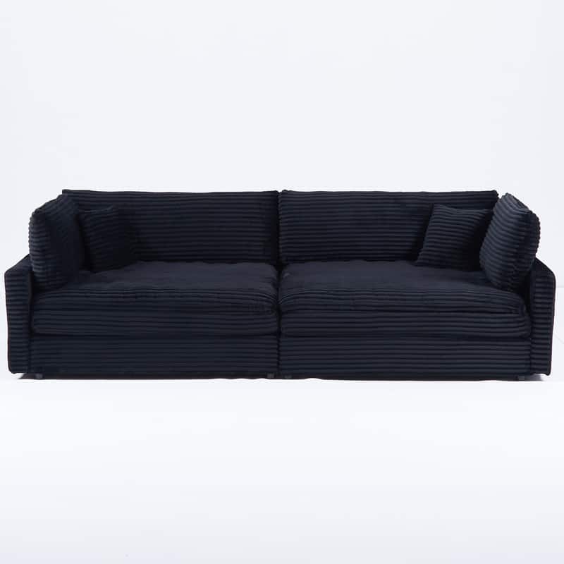 112" Corduroy Upholstered Sofa