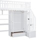 preview thumbnail 11 of 37, Twin Size Loft Bed with Storage Stairs, Desk and Wardrobe， Combination Wood Children's Bed Frame with Bookshelf, Drawers