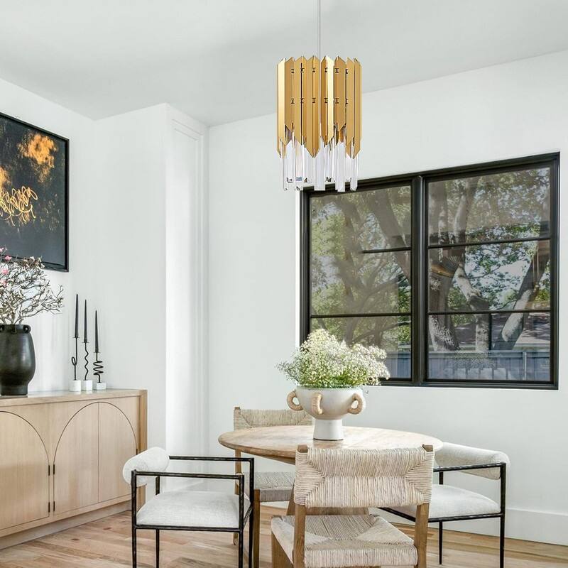 12” Bulb chandelier metalgold dining lights metal pendant lights