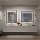 preview thumbnail 46 of 156, UL Certified Black Metal Framed LED Front Light and Backlit Anti-Fog Wall Bathroom/ Vanity Mirror