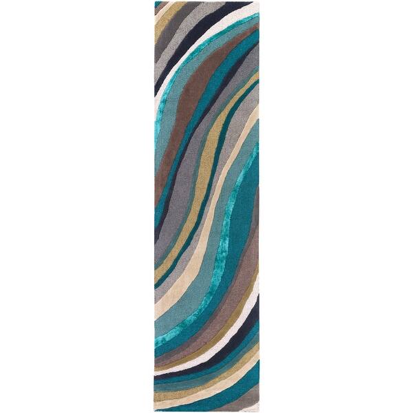 slide 2 of 17, Hand-Tufted Kaci Wool / Viscose Rug