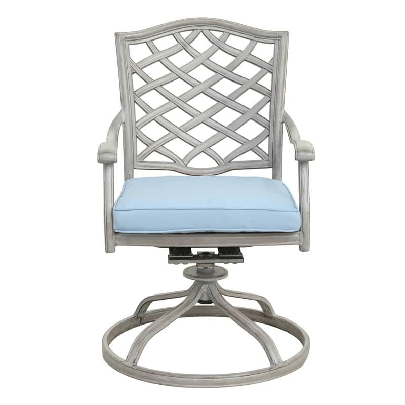 Deer Lake Aluminum Dining Swivel Chairs with Cushions (Set of 2) by Havenside Home