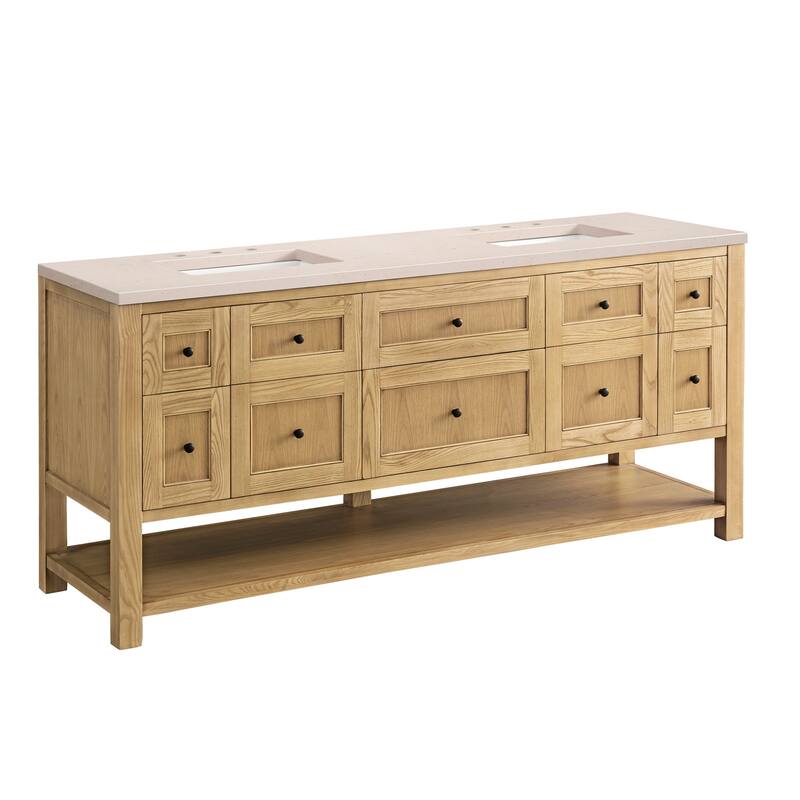 James Martin Vanities 330-V72-3EMR Breckenridge 72" Double Basin Wood