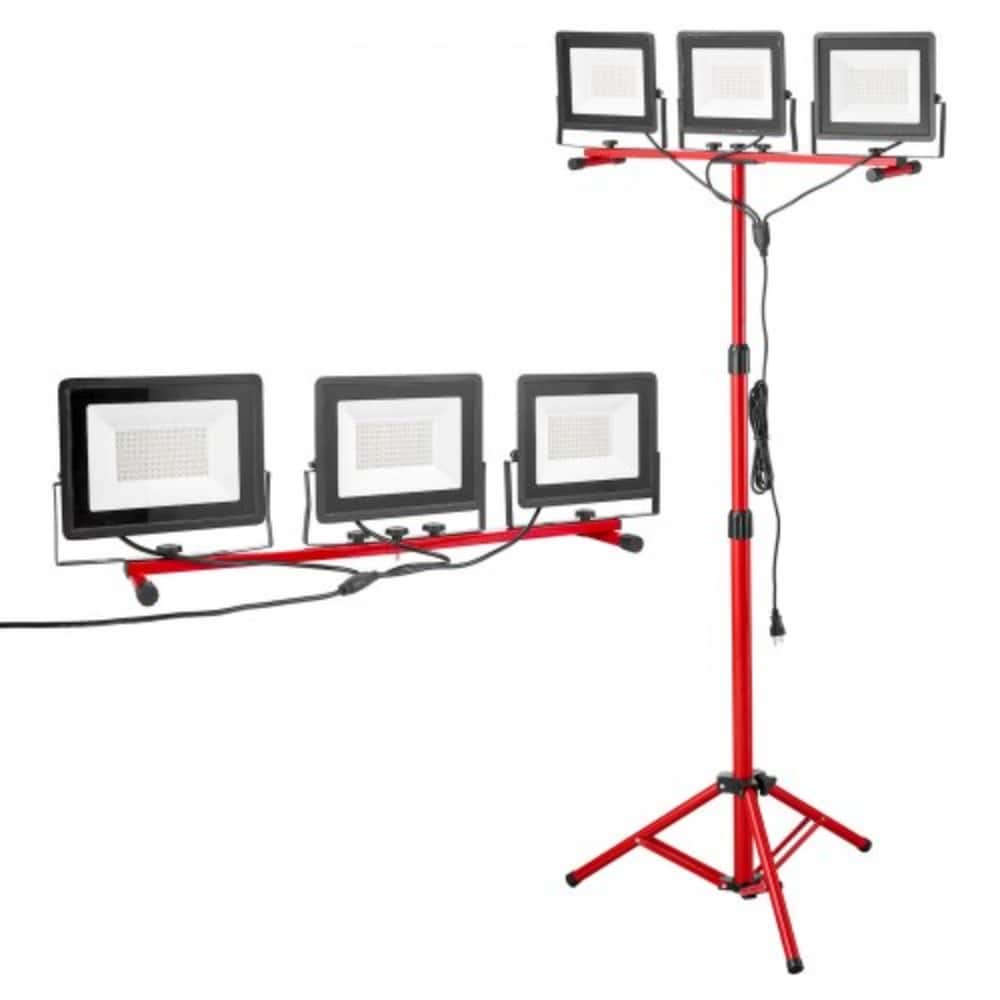 Red-Black LED Work Light 210W 22,000LM with Adjustable Tripod - 10.24 x 1.26 x 8.35 in