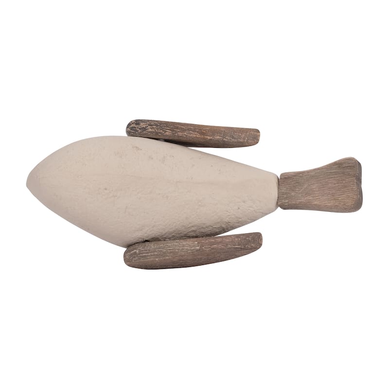 Ceramic Hand-Carved Bird Decorative Figurine - Ivory