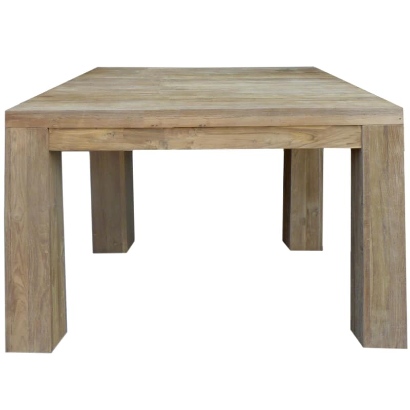 Recycled Teak Wood Marbella Square Dining Table, 35 Inch