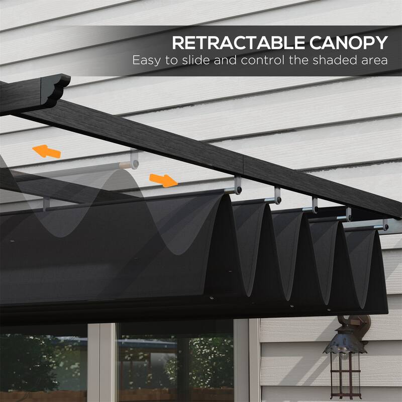 10' x 12' Retractable Pergola Canopy
