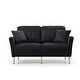 preview thumbnail 3 of 17, JASIWAY Modern Upholstered Velvet 2-Seater Sofa with Metal Legs