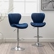 preview thumbnail 6 of 75, Roundhill Furniture Ellston Upholstered Adjustable Swivel Barstools, Set of 2