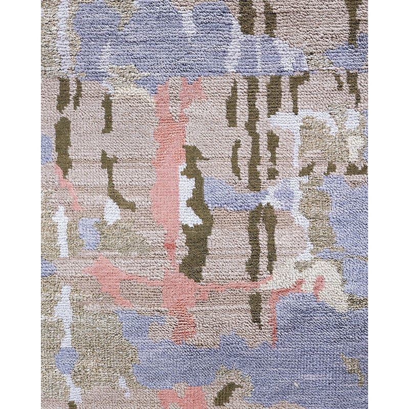 Ikat One-of-a-Kind Hand-Knotted Area Rug, Purple - 9' 2" x 12' 3"