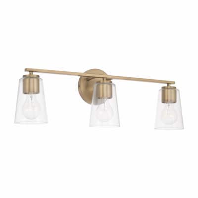 Portman 3-light Bath/ Vanity Fixture w/ Clear Glass