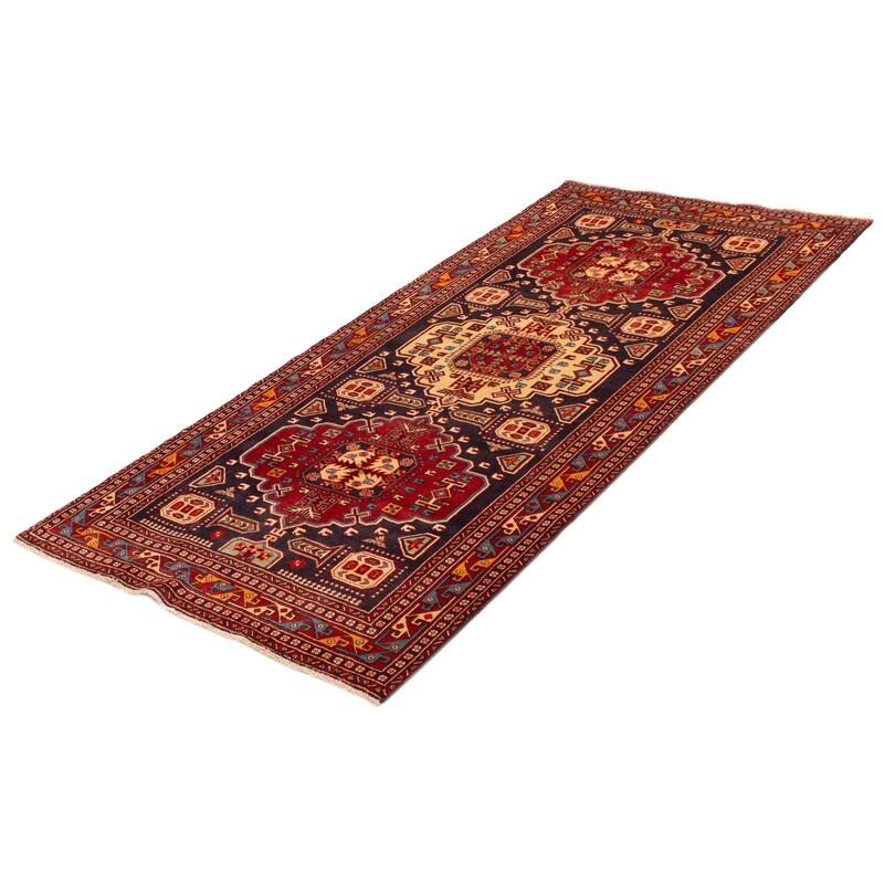 ECARPETGALLERY Hand-knotted Konya Anatolian Dark Navy Wool Rug - 4'9 x 10'9