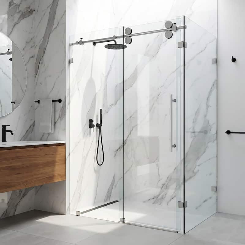 VIGO Winslow Frameless Sliding Shower Enclosure