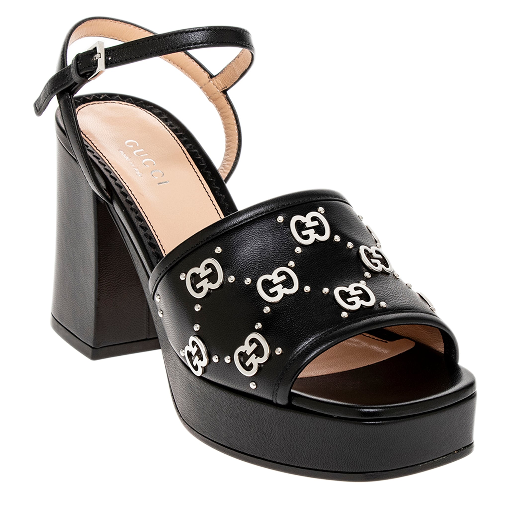 GUCCI モノグラム スタッズ ミュール 35サイズ