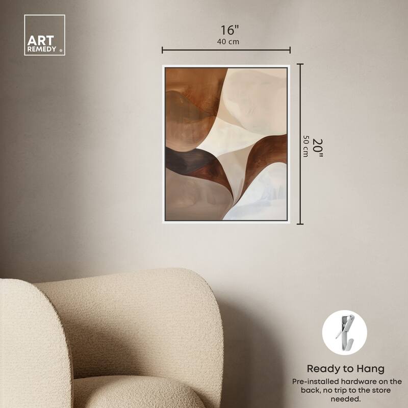 Art Remedy Dream Away Ii Framed Abstract Shapes 1 Piece Canvas Wall Art
