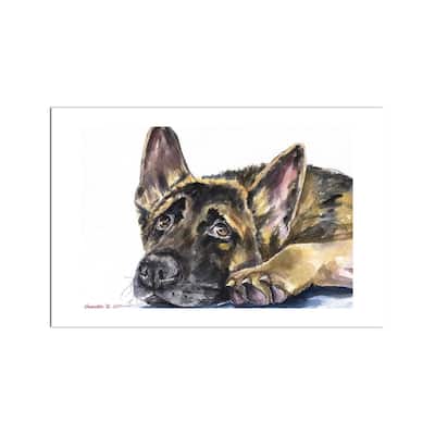 German Shepherd Fine Art Paper Print by George Dyachenko - Multi